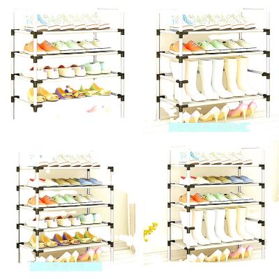 China (Size) 410 Stainless Steel Adjustable Shoe Racks Show 3-5 Layer Display Metal Shoe Rack For Home for sale