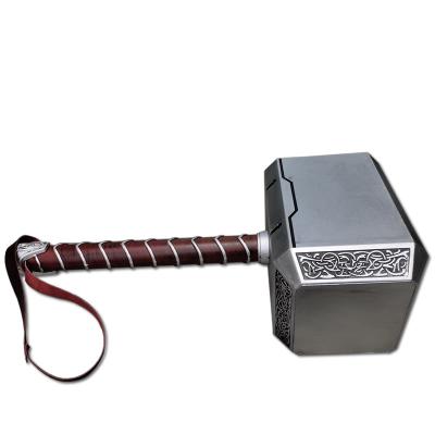 China Covering 1:1 Hot High Quality Life Size Hammer Sale Pure Metal Made Thor Hammer Marvel Props Mjolnir Thor Hammer With Base for sale