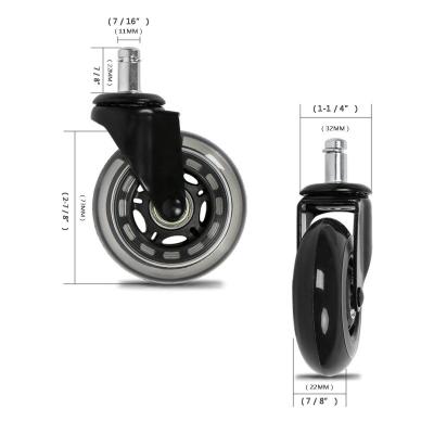 China Universal PIVOT 3Inch 75mm PU Caster Wheels Swivel Plug-in PU Card Spring Duty Caster for sale