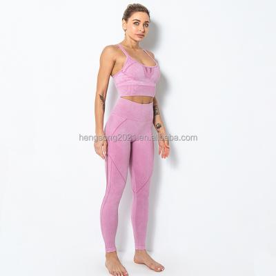 China 2021 High Viable Seamless Gym Fitness Yoga Set For Women Woman Yoga Suit for sale