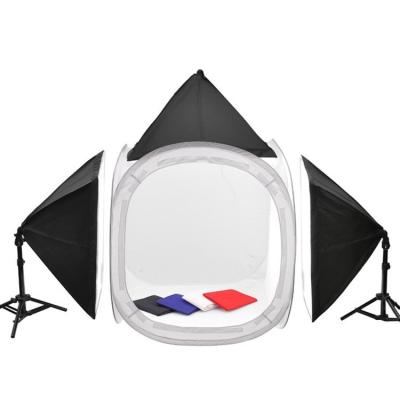 China Tent Light Kit Softbox With Light Stand 135W Portable Portable 80CM Light Photography Equipment for sale