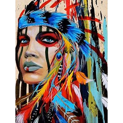 China Full Drill 30*40cm Modern African Crystal Girl 3D DIY Diamond Art Painting With Tool Kits for sale