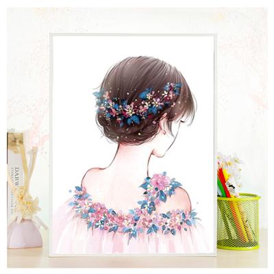 China Wholesale Educational Mini Toy DIY White Frame Kids Toy Diamond Embroidery Crystal Painting For Girls for sale