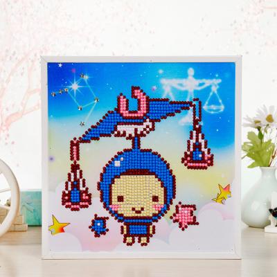 China Wholesale New Product Educational Constellation Frame 20*20CM White Custom Mini Diamond DIY Diamond Painting Children for sale