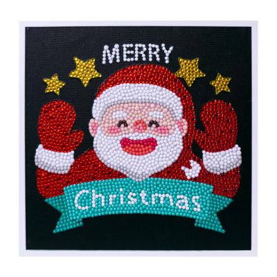 China Christmas Diamond Embroidery Santa Claus Gift Diy Diamond Painting For Kids Square Cartoon 20*20 cm for sale