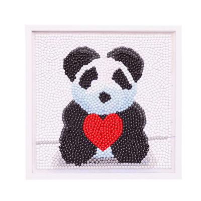 China Hot Sale Eco-friendly 5d Diy Shaped Diamond Panda Painting Cartoon Cross Stitch Embroidery Kits Art For Diamond Painting Children for sale