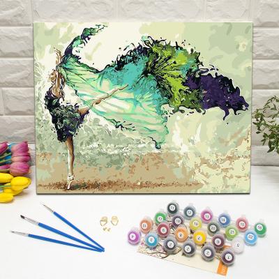 China Environmental Materials 2021 With Frame DIY Paint By Number Kit For Adult Oil Canvas Wall Art Diy Paint By Numbers for sale