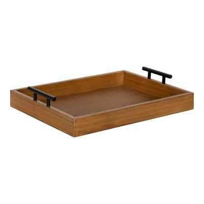 China Eco-Friendly Handwork Rustic Wooden Serving Tray For Farmhouse Decor for sale