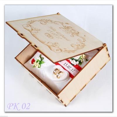 China Europe Plywood Wooden Engraved Top Box For Wedding Cards for sale