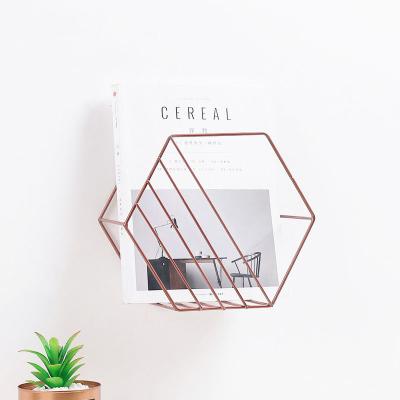 China Eco-friendly iron hexagonal stand for home decoration for sale