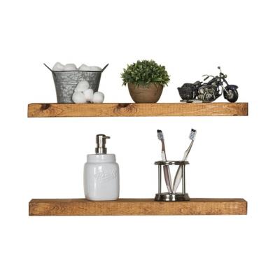 China Floating Storage Shelves Set of 3 Wall Shelves - Espresso Finish Wood Shelves for sale