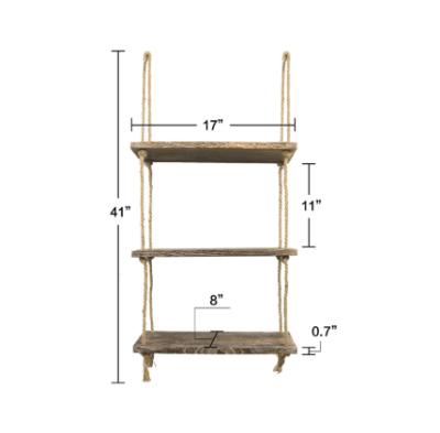 China Eco-Friendly 3 Tier Plant Wooden Flower Pots Tiered Shelves Rack Stand Indoor Outdoor for sale