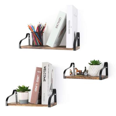 China Sustainable Trend New Product Wall Mounted Floating Metal Shelf Set Of 3 For Home Decoration for sale