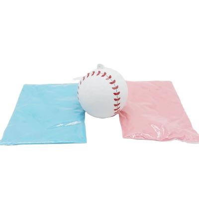 China Plastic Gender Reveal Baby Shower Baseball Kit 1 Ball With 2 Bags Corn Powder for sale