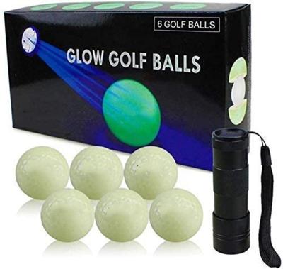 China Dupont Surlyn Cover Luminous Night Glowing Golf Balls For Night Sports for sale