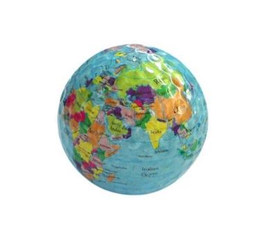 China Rubber + Surlyn Globe Map Continents Photoball Golf World Globe Golf Ball for sale