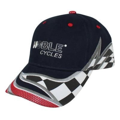 China COMMON High Quality Cotton Printed Verified Sports Racing Hat 3D High Frequency Embroidery Mesh Baseball Cap And Hat for sale