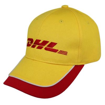 China Best Quality JOINT Promotional Yellow Hat Embroidery Cotton Metal Perfect Express Baseball Cap Embossed Buckle for sale