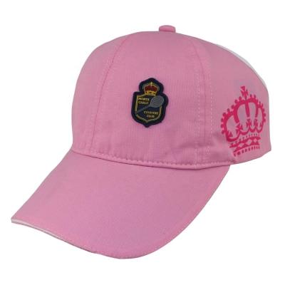 China 100% Outdoor Sun Hat 4 Panel Pink Tennis Hat Polyester JOINT for sale