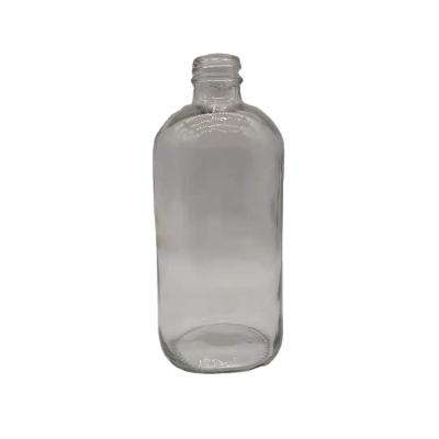 China Wholesale Xuzhou Essential Oil Round 4oz 8oz 16oz 33oz Clear Boston Glass Bottle for sale