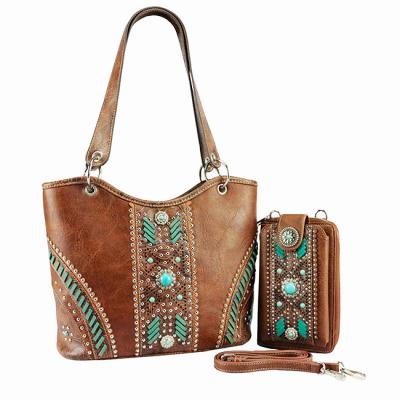 China Luxury brand handbags waterproof 2022 women ladies handbags Brown pinch handbag set for sale