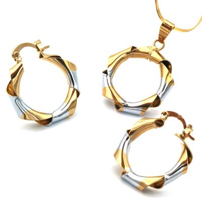 China July Guangzhou new product design drawing jewelry CLASSIC alloy copper two color jewelry sets for sale