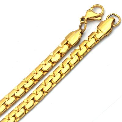 China Miami CLASSIC Mens Jewelry Hip Hop Stainless Steel Link Gold Cuban Chain for sale