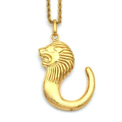 China Hiphop Fashion High Quality Animal Pendant Necklaces And Pendants Gold Color For African Women Man For Party for sale