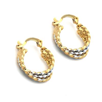 China Vintage Fashion Jewelry Africa Women Earrings Two Color Earrings IPG Gold High Quality for sale