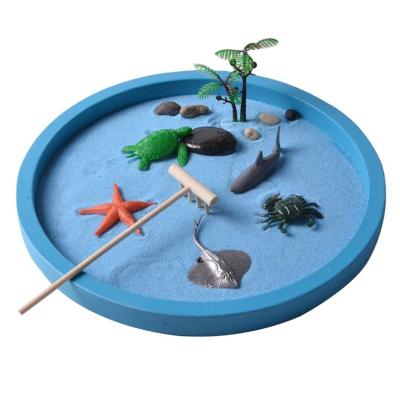 China Factory From Europe Directly Supply Around Ocean Animal Zen Sand Garden For Desk for sale