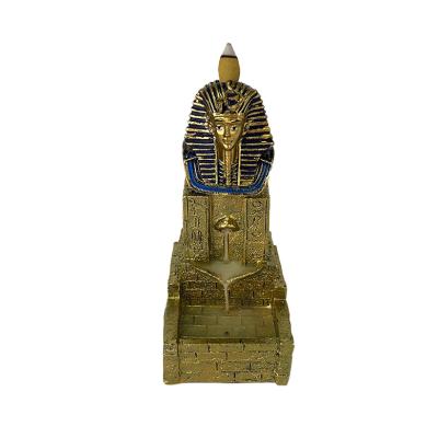 China Egyptian Censer Wholesale Egyptian Backflow Resin Incense Decor Pharaoh Waterfall Censer for sale