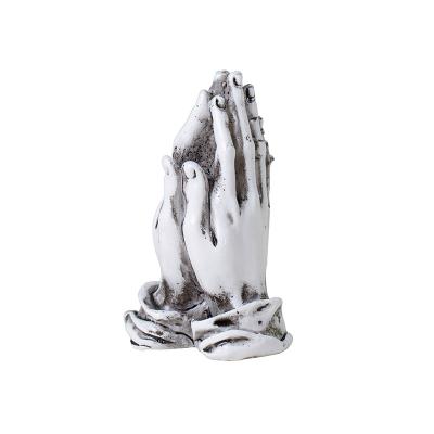 China Europe Gray Religious Christian Jesus Pray Hands Figurine Statue Prayer Resin for sale