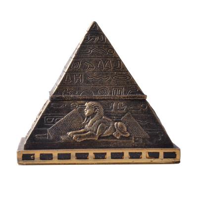 China Mini Retro Egyptian Pyramid Egyptian Desktop Statue Decor Resin Figurine For Home Decor for sale