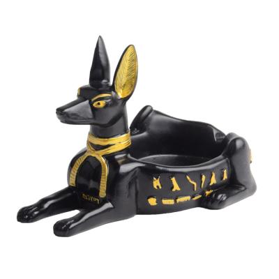 China Wholesale Custom Egyptian Ashtray Resin Egyptian Anubis Statue Egyptian Figurine for sale