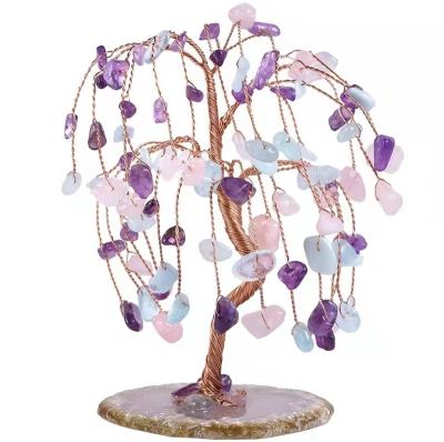 China Natural Crystal Money Tree Of Life Healing Gemstone Meditation From Europe Handmade for sale