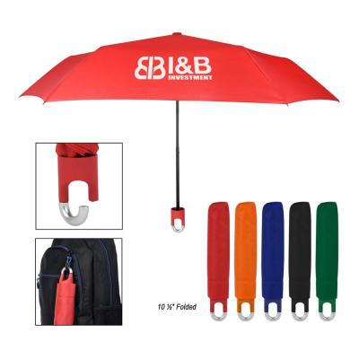 China New Product Minimalist Easy Carry Unique Folding Umbrella With Hook Loop Lock Handle for sale