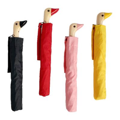 China 2 Minimalist Beautiful Fancy Multicolor Animal Bird Fold Duck Handle Umbrella Te koop