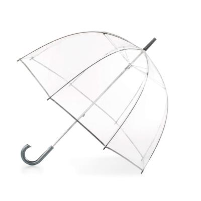 China Minimalist PVC POE EVA Dome Though See Clear Transparent Umbrella for sale