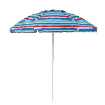 China Outdoor Wind Resistant Portable Vintage Style Rainbow Sun 1.8m Large UV Protect Sea Sand Beach Parasol Umbrella for sale