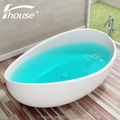 China Modern Compound Freestanding Solid Outdoor Bathtub Artificial Stone Stone Bathtub for sale