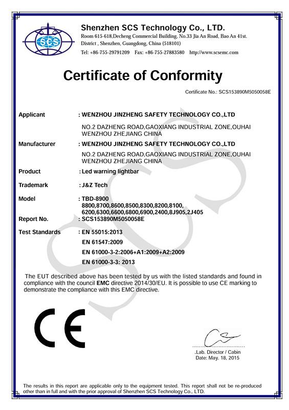 CE - Wenzhou Jinzheng Safety Technology Co., Ltd.