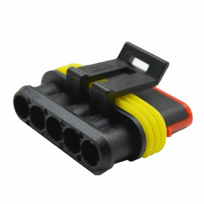 China Raincoat ; Hot Selling Hampool Insulation 5 Pin Electrical Crimp Automotive Insulating Wiring Connector for sale