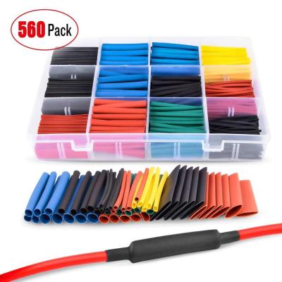 China Hampool 560pcs Polyolefin Automotive Heat Shrink Durable High Quality Single Wall Colored Tube for sale