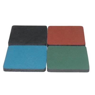 China Non Toxic Outdoor Slide Tiles Custom Color Black Waterproof Non Slip Rubber Mat for sale