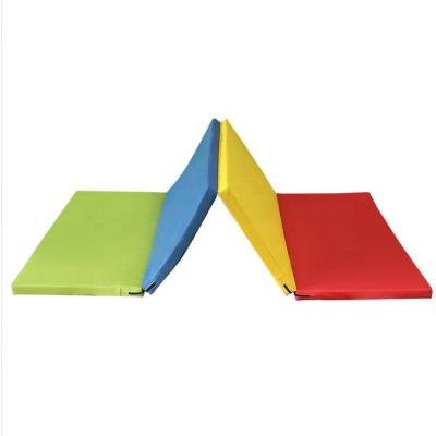 China Eco-friendly.anti-slip.water-proof PU leather foam 1 2 3 4 fold gymnastic equipment floor mats for sale