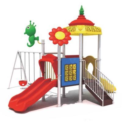 China Factory Sale Eco - Friendly Kids Swing Slides Set Ground Plastic Playground Equipment for sale