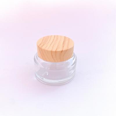 China luxury face cream bottle frosted glass cosmetic jar 30g glass packaging for sale