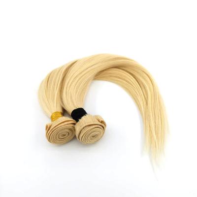 China 18 inch Natural Straight Blonde Color Russian Virgin Hair Silky Straight Wave 613 for sale