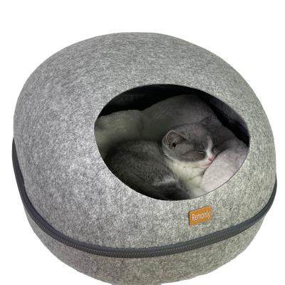 China Remonly Breathable Pet Bed Collection - Tent Interior Soft Enclosed Covered Bedroom For Cats Kittens And Small Pets With Removable Cushion Pad for sale