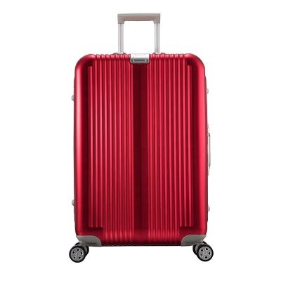 China GKO Aluminum 28 Inch Red Ladies Aluminum Suitcase Aviation Traveling Luggage With Laptop Pocket for sale